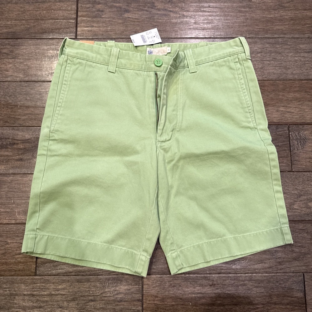 J. Crew Factory Gramercy Short Men 30 Green 9 Inch Inseam Cotton‎ Chino 90454